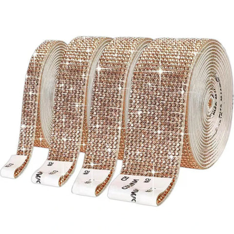 Self-adhesive rhinestone ribbon/collection