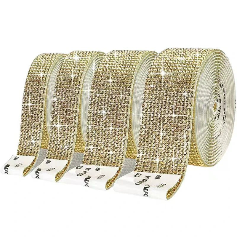 Self-adhesive rhinestone ribbon/collection