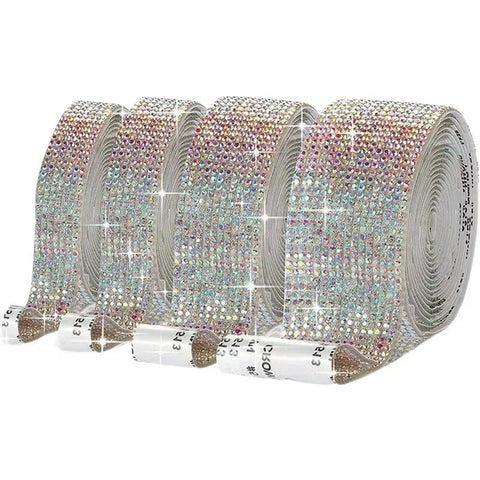 Self-adhesive rhinestone ribbon/collection