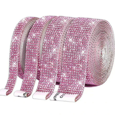 Self-adhesive rhinestone ribbon/collection