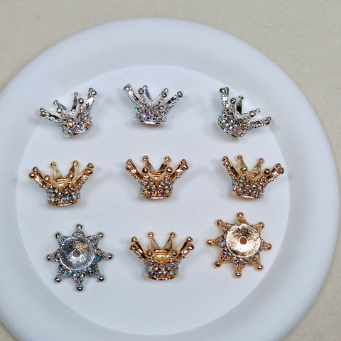 Crown with rhinestones/decorative holder/spacer