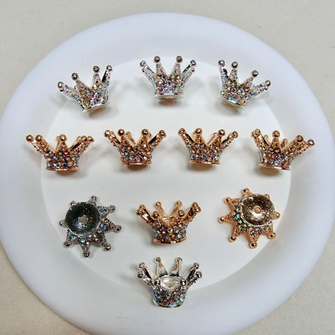 Crown with rhinestones/decorative holder/spacer