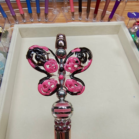 Butterfly pen head decoration 01