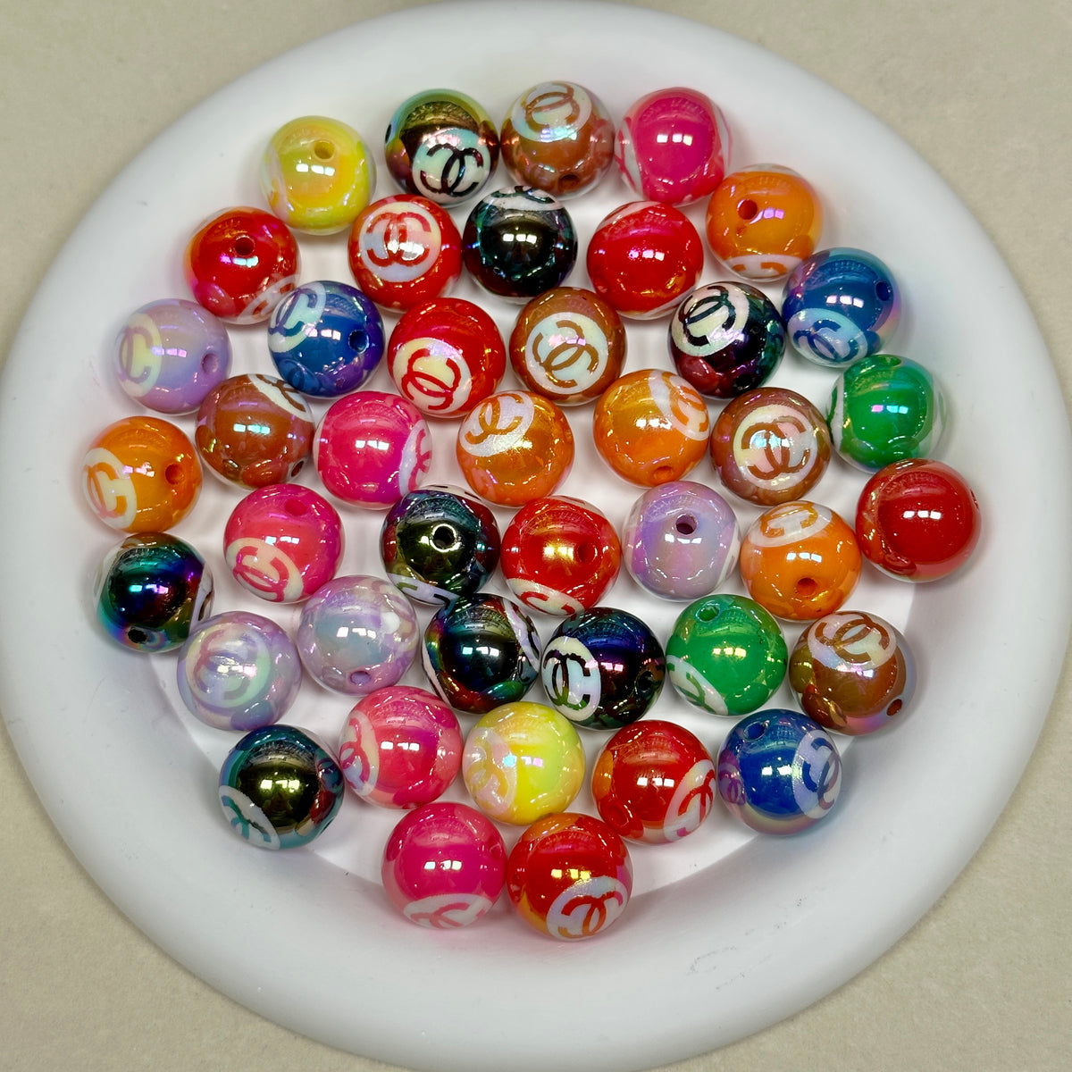 Double C beads/color decorative beads