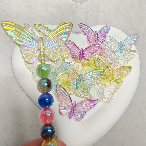 Colorful transparent butterfly