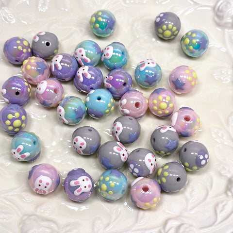 Cartoon bunny beads R018