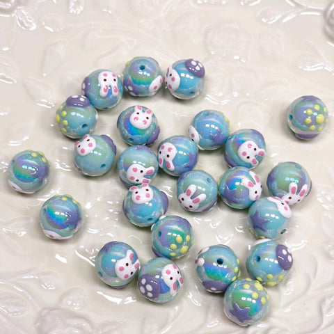 Cartoon bunny beads R018