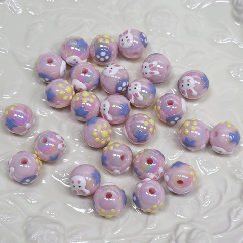 Cartoon bunny beads R018