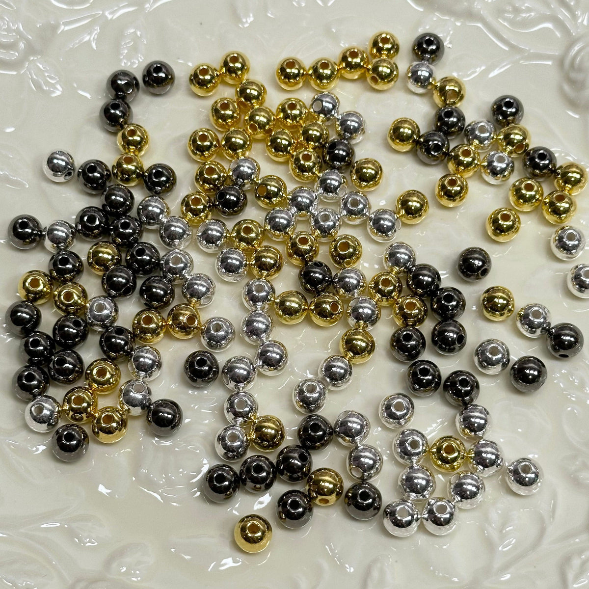 Solid color beads/small size R024