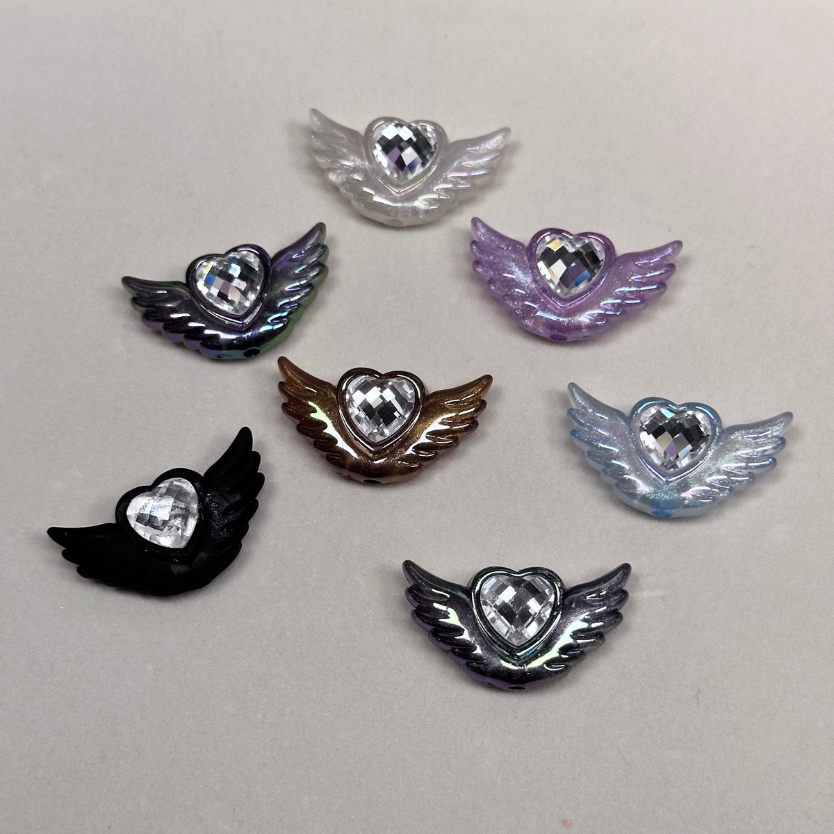 Angel wings inlaid with love diamonds