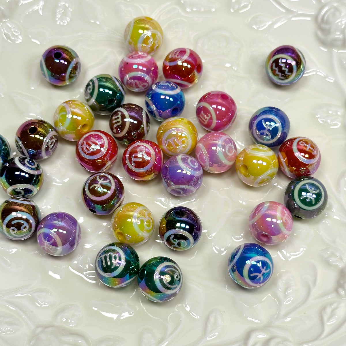 Colorful Pattern Beads R014