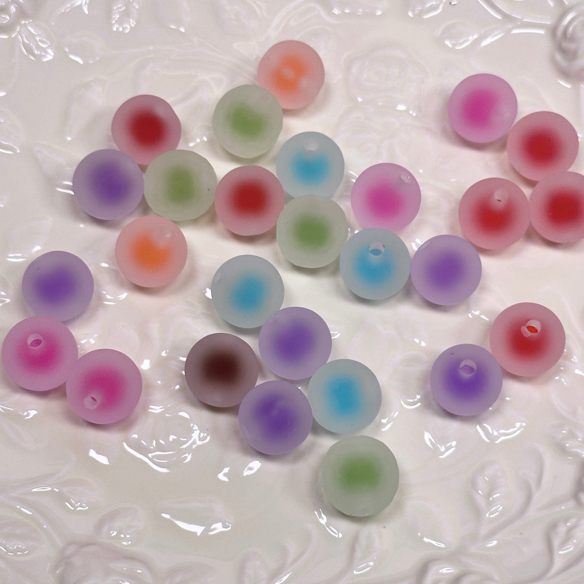 Translucent colored beads R019